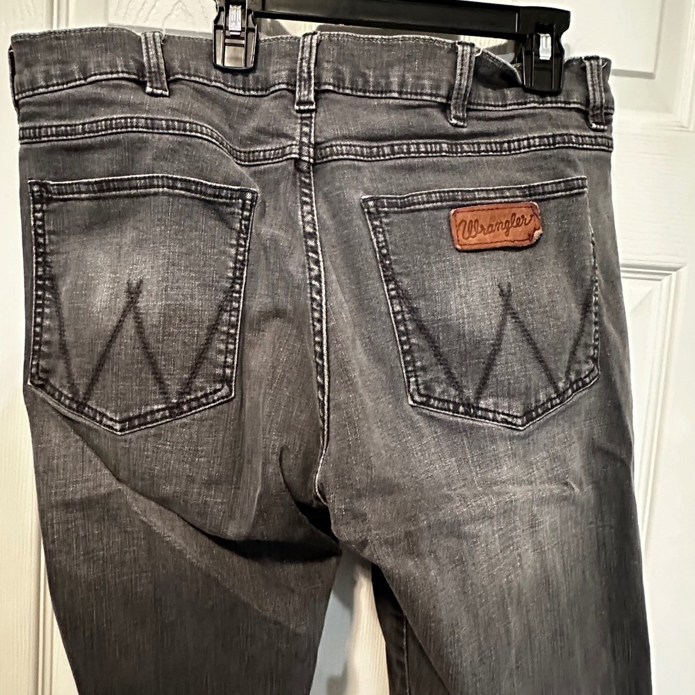Wrangler Retro Slim Straight Mens Jeans  Grey 88MWZGD 36x34 Stretch Denim‎ - Picture 4 of 10